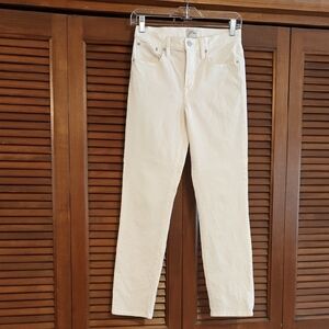 J. Crew Off-White Corduroy Straight Leg Jeans